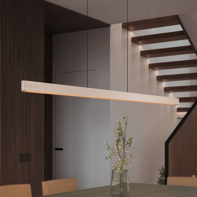 Trio Lighting LED hanglamp Donegal, beige, lengte 150 cm, CCT