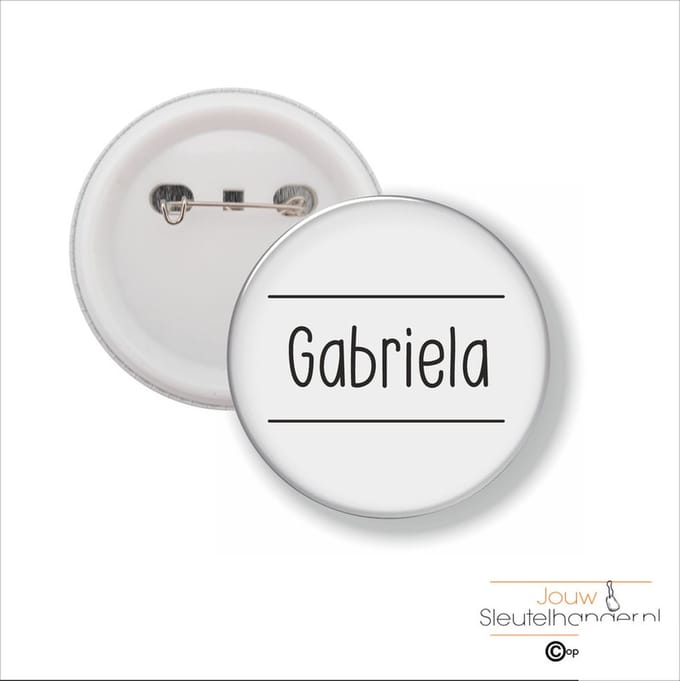 Button Met Speld 58 MM - Gabriela