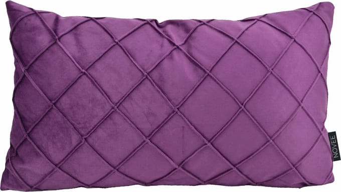 Velvet Cross Paars Kussenhoes | Fluweel/Polyester | 30 x 50 cm