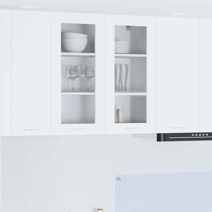 vidaXL - Hangkast - Wit - 80 - x - 31 - x - 80 - cm - Bewerkt - hout