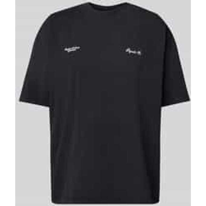 Oversized T-shirt met labelprint, model 'BROOKE'