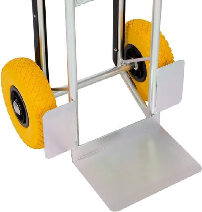 Steekwagen aluminium met vol wiel 150 kg