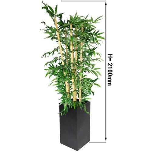 GGM Gastro Kunstpflanze "Bambus" - 210cm - mit Topf Groen