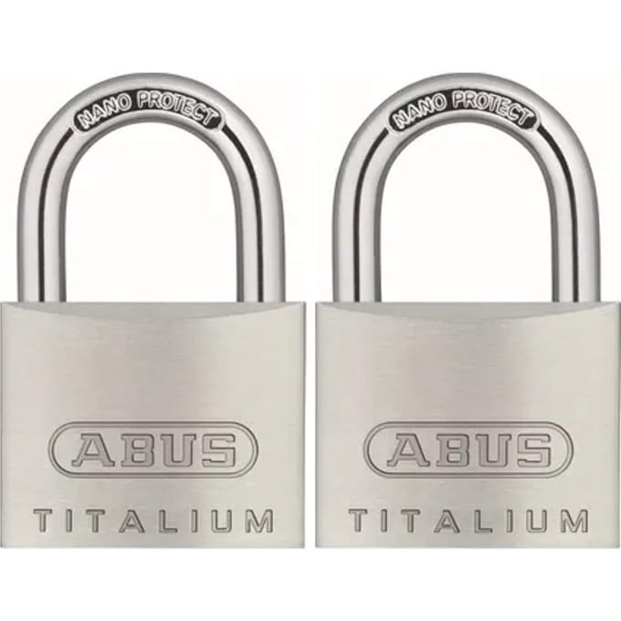 Abus Hangslotset Titalium Tkti24/40 - Aluminium Voor Poort - Behuizing 40mm - Set Van 2 Stuks