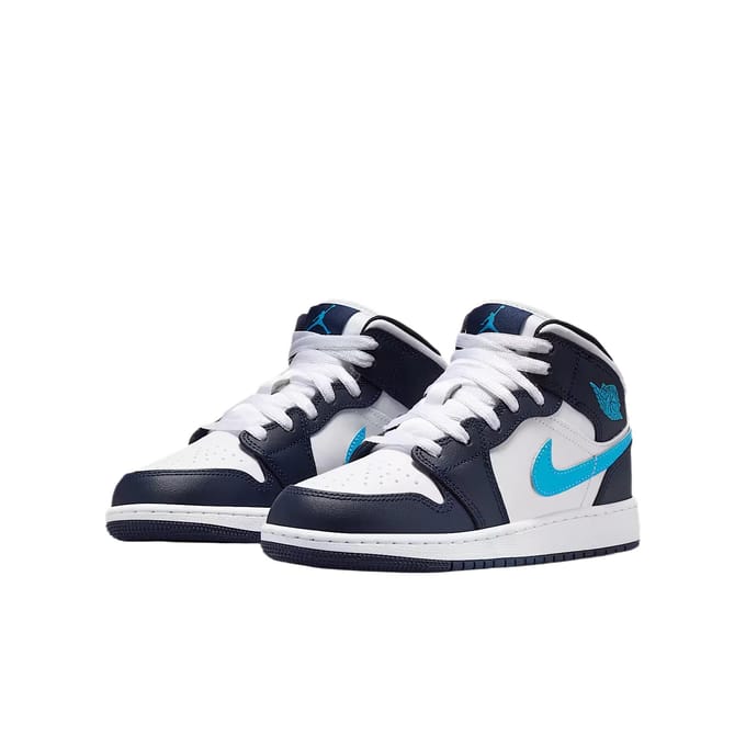 Jordan Aj1 Mid Kindersneakers - Zwart - Maat 40 - Mesh/Synthetisch