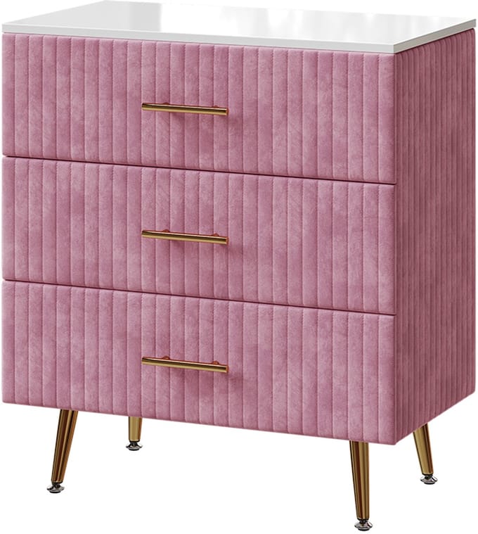 Vicco Velia Ladekast – 70 x 78.5 cm met 3 laden Roze