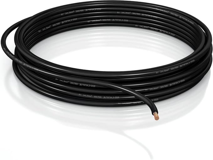 Flexibele Voertuigkabel 1,5 mm² - 20 Meter Asymmetrische Koperkabel