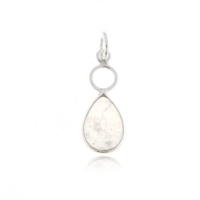 SilverGems Zilveren hanger met Regenboog Maansteen edelsteen