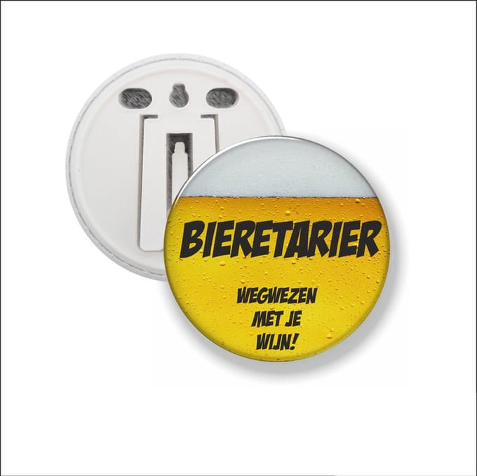 Button Met Clip 58 MM - Bieretarier