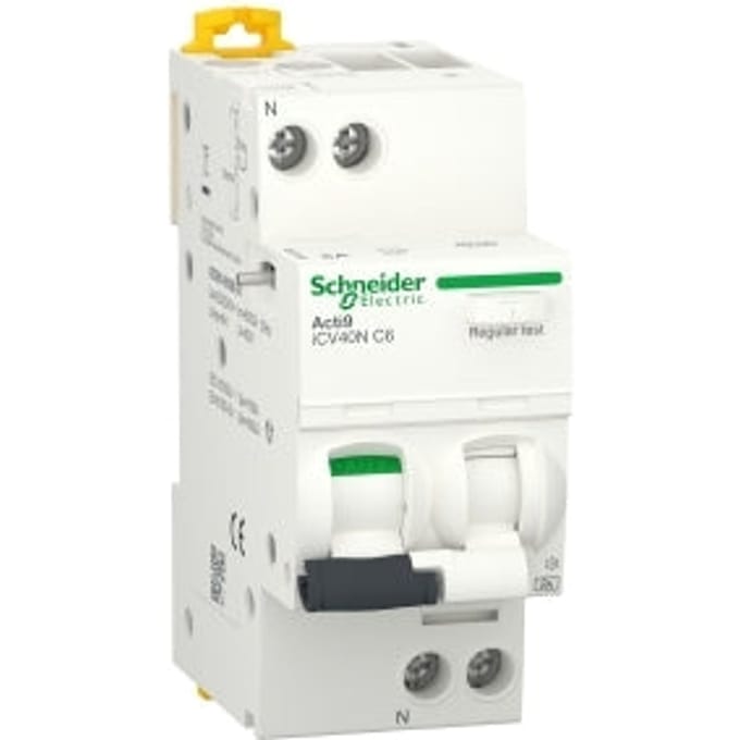 Schneider Electric Acti9 Combination switch iCV40N 1P+N 10A B 30mA 6kA at A 36 mm