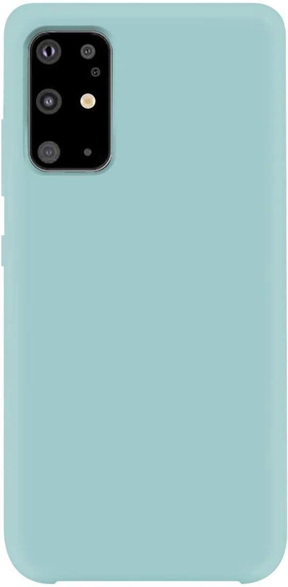 Solid hoesje Geschikt voor: Samsung Galaxy S20 Plus Soft Touch Liquid Silicone Flexible TPU Rubber - Mist blauw