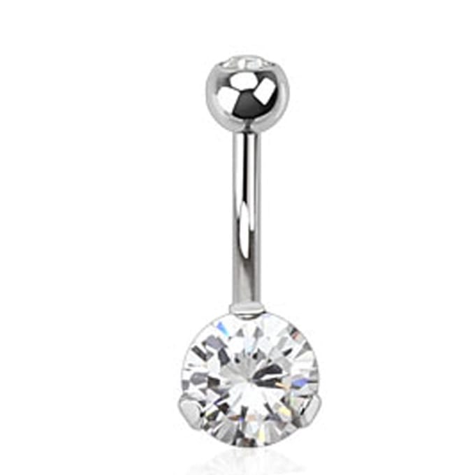Piercing basis steen - wit - LMPiercings