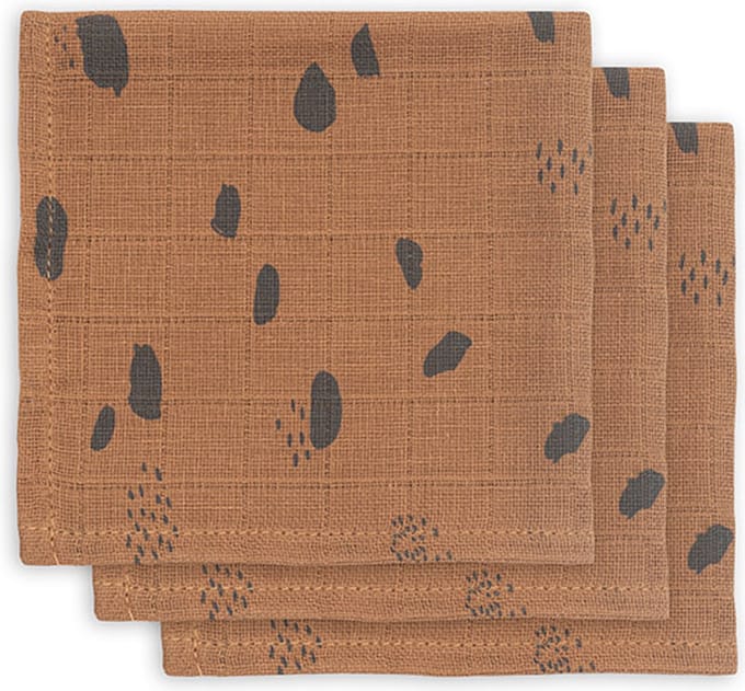 Jollein Hydrofiel Monddoekje Spot - Caramel - 3 Stuks