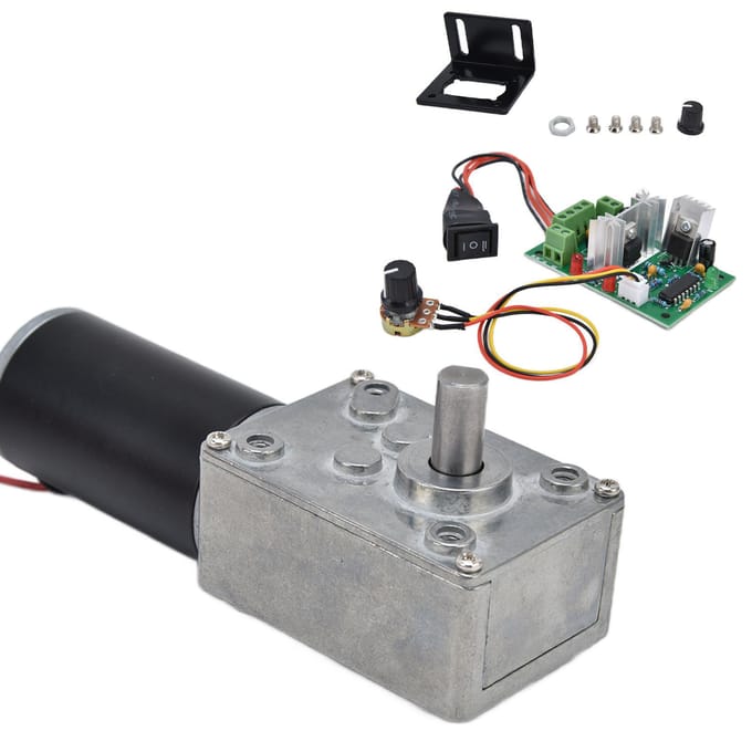 DC12V Motor met Vertanding Turbo Worm Snelheidsreductie Machineaccessoires met 8mm As