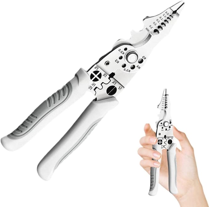 Draadstripper Tang - Kabelknipper - Efficiënt Bedraden - Ergonomisch Ontwerp - 21 cm - Zwart