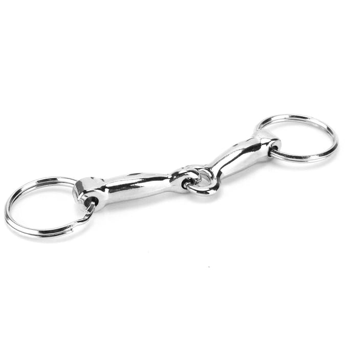 Trensbits Sleutelhanger Zinklegering Pelham Sleutelhanger Enkele Connector Paardenbit Sleutel Knoop white