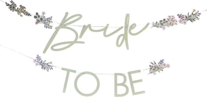Ginger Ray - Slinger Bride to Be botanical (1.5 m)