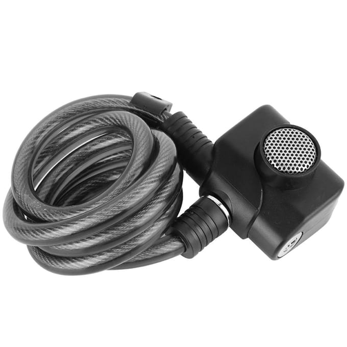 Elektronisch 110dB Alarm Ketting Veiligheidsslot Anti Diefstal voor Fiets Motorfiets black