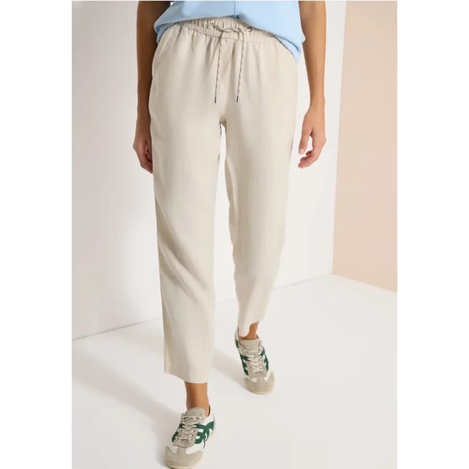 Slim Legs broek in causale pasvorm van linnen