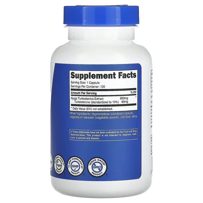 Performance, Turkestérone, 600 mg, 120 Gélules