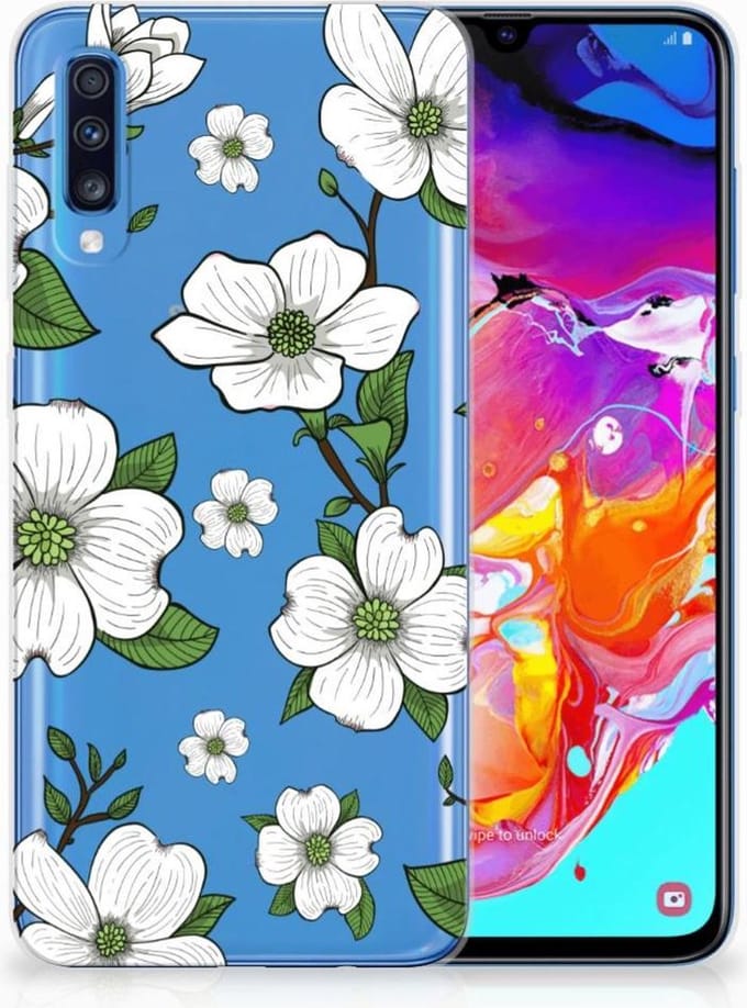 Samsung Galaxy A70 TPU Case Dogwood Flowers