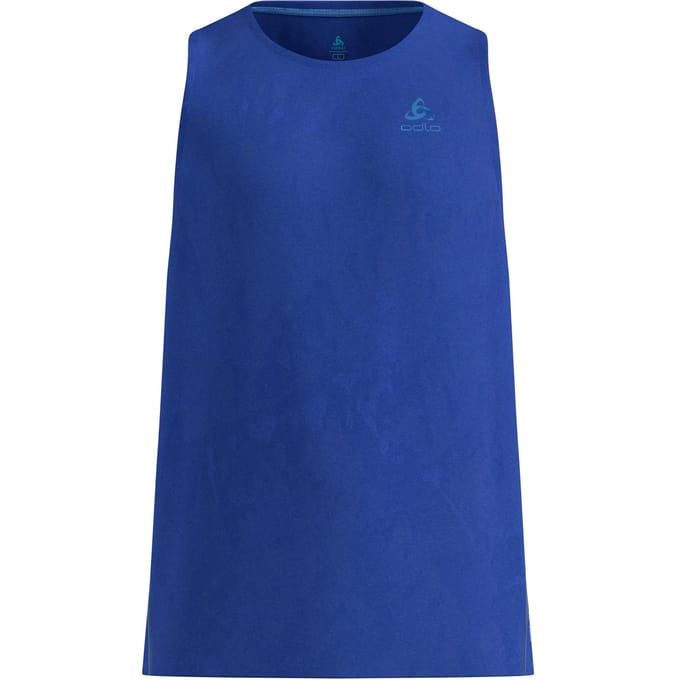 Odlo Zeroweight Engineered Chill-Tec Hardloopshirt Heren-blauw