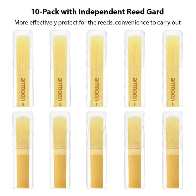 Ammoon Blaasinstrumenten Bb Klarinet Traditionele Rieten Sterkte 2.5 of 3.0, 10 stuks/ Doos Strength 3.0 purple