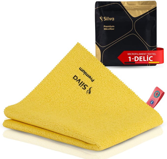 Silva Microvezeldoekjes - Schoonmaakdoekjes 38x35 - Vaatdoek - Geel