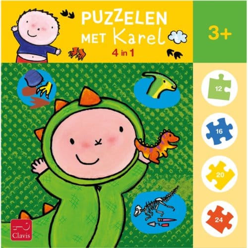 Puzzelen met Karel. 4-in-1-puzzel (Hallo Dino)