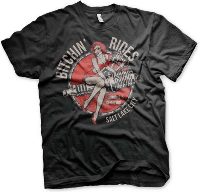 Bitchin' Rides Heren Tshirt -M- Salt Lake City Zwart