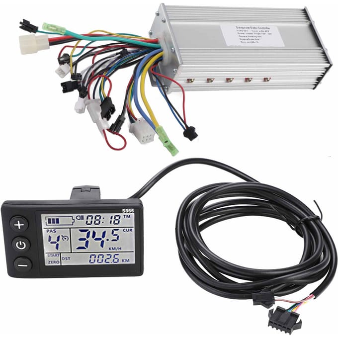Waterdicht LCD-schermpaneel Elektrische fiets Ebike Scooter Borstelloze controllerkit(1000W 48V ) gray