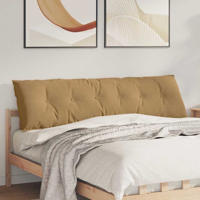 vidaXL - Rugkussen - Bruin - 180 - x - 50 - cm - Corduroy - stof