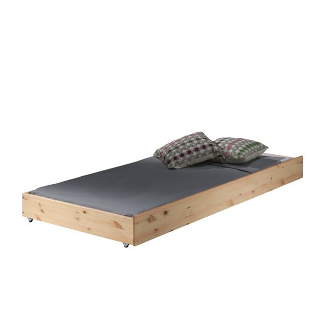 LUCEVI - Pino Stapelbed H160CM + Ladder + Rolbed - Bruin - 90x200 cm