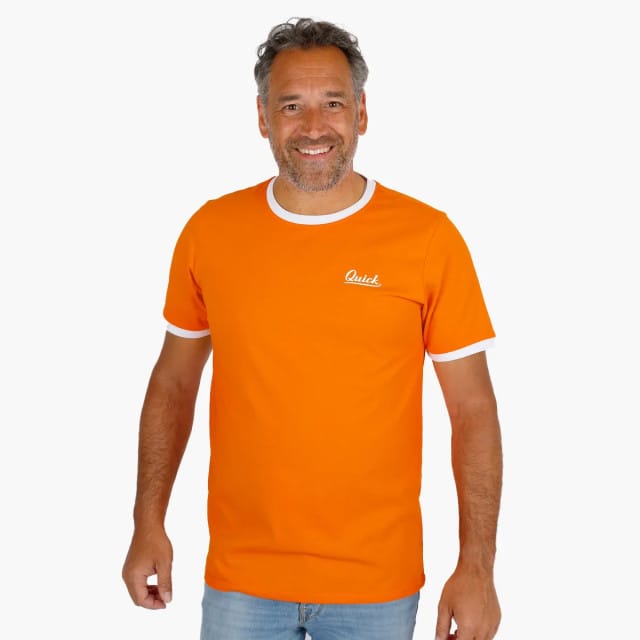 Heren T-shirt Kapitein - NL Oranje/Wit