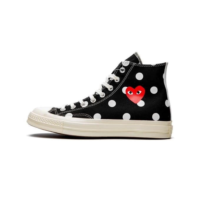 Converse Chuck Taylor All Star 70 Hi Comme des Garcons PLAY Polka Dot 35