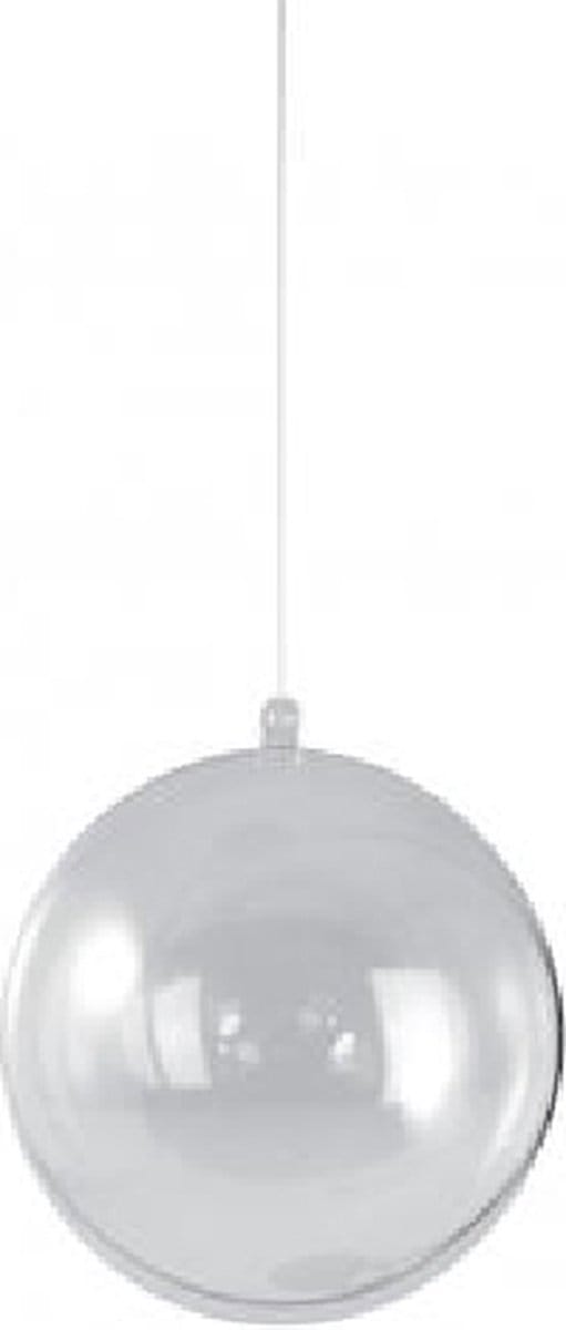 Transparante kunststof bal 16 cm 2-delig