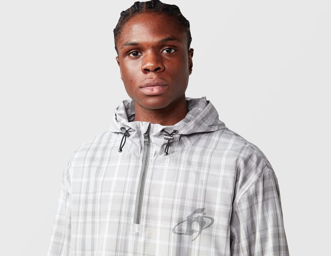 Home Grown Dover 1/4 Zip Check Jacket, grijs