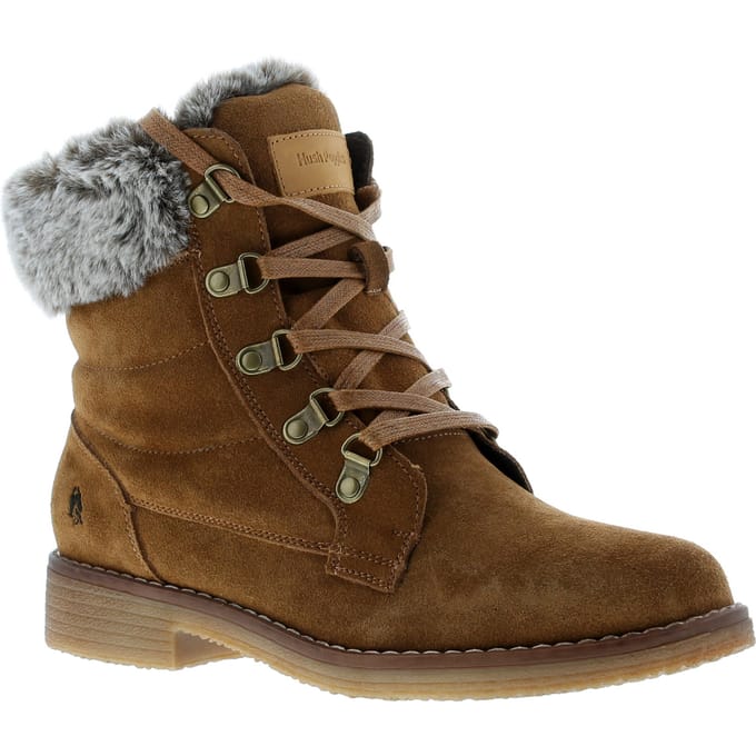 Hush Puppies Florence Leren Dames Laarzen In Tan