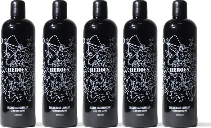 HEROES Siliconen Glijmiddel - 500ml x 5 stuks!