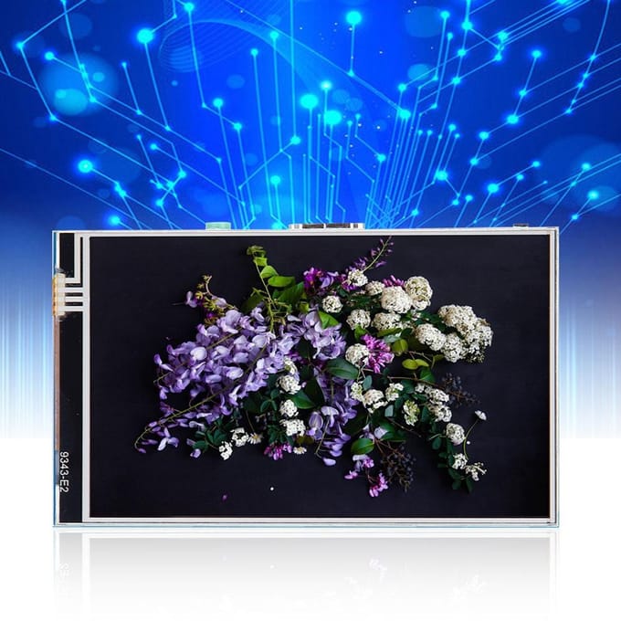 Écran tactile résistif IPS HD 800 x 480 de 4 pouces (HDMI) DC 5 V pour Raspberry Pi 3b 4B