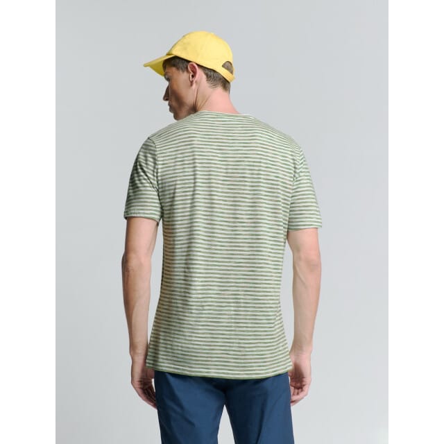 No Excess T-shirt Crewneck Multi Coloured Melange Stripes Green Größe: M | Basic T-Shirts Outlet | Herren | Grün