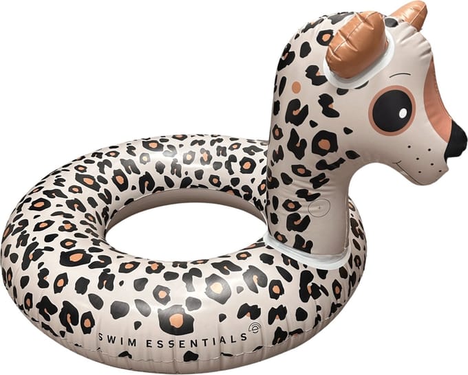 Swim Essentials | Beige Panterprint Dierenzwemband Ø 95 cm