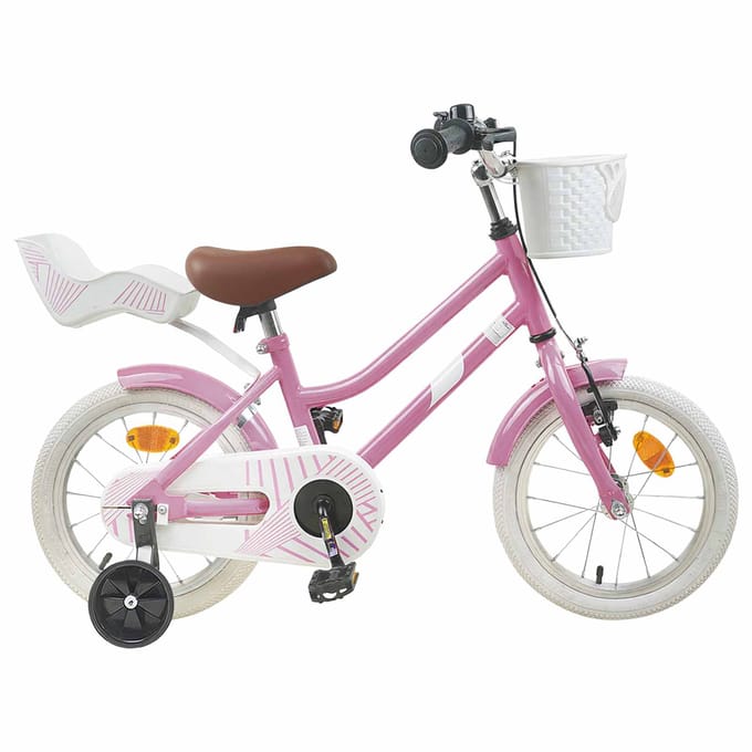 vidaXL - Kinderfiets - 12 - Inch - voor - 2-4 - jaar - oud - Licht - Roze
