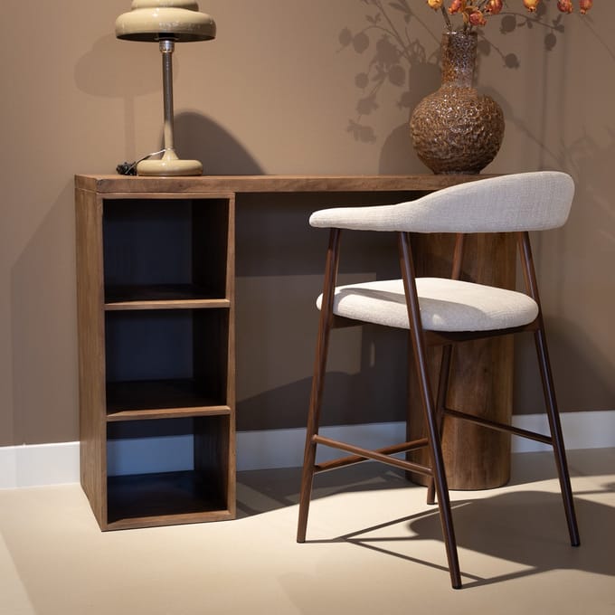 DÉJA Living Bartafel Marbella - Donkerbruin Hout - 140x50x90cm