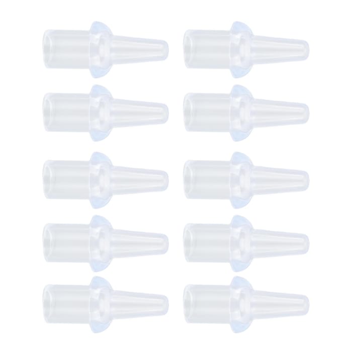 10 Stuks Klysma Mondstuk Tips Silicone Wasbaar 8mm Binnendiameter Privé Spoelingen Zacht Klysma white