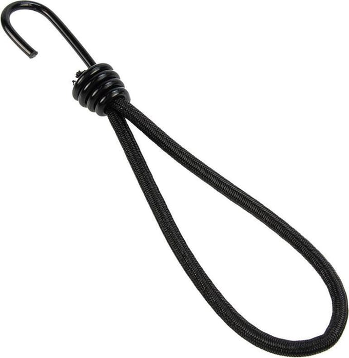 Spanner met haak 18cm elastiek zwart spinhaak 10 stuks