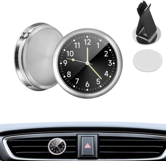 Dailygoody - Verlichte Dashboard Klok voor Auto - Zelfklevend & Stijlvol -
