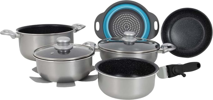 Gimex Pannenset - Inductie - Zilver - 9-Delig