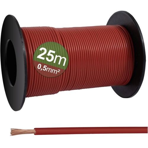 Quadrios 23CW024 Enkele ader 0.5 mm² Rood 25 m