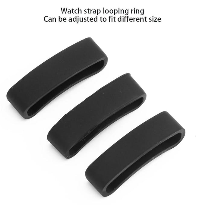 3 stuks Horlogeband Lusring Horlogeband Keeper Lus Beveiligingshouder Geschikt voor SUUNTO CORE black